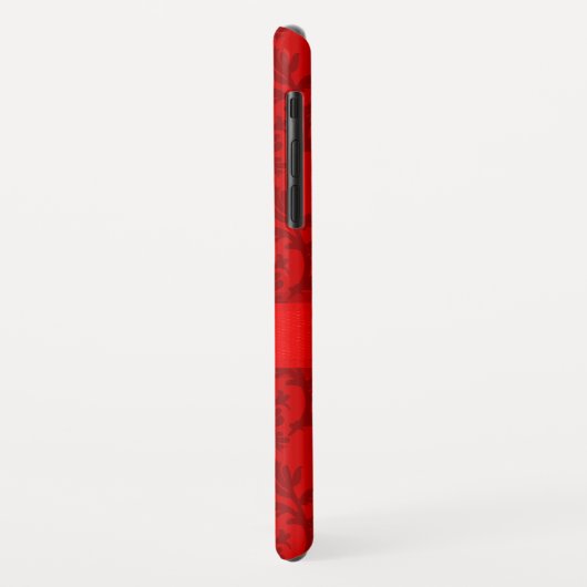 Damastrot addieren Ihren eigenen Namensiphone Fall Case-Mate iPhone Hülle (Hinten/Links)