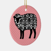 Damastschaf Keramik Ornament (Rechts)