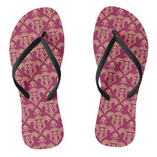 Damasttapete 4 badesandalen