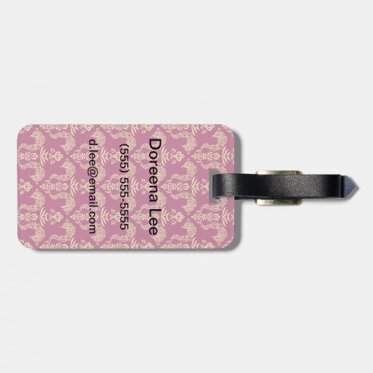 Damasttapete 4 gepäckanhänger (Rückseite horizontal)