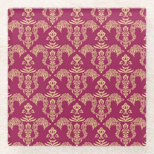 Damasttapete 4 glasuntersetzer (Vorderseite)