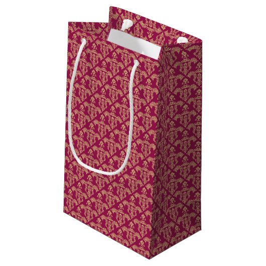 Damasttapete 4 kleine geschenktüte (Rückseite Schrägansicht)