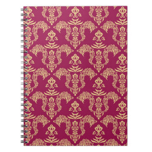 Damasttapete 4 notizblock