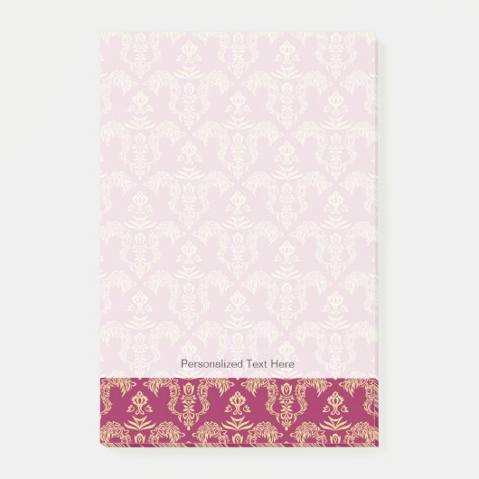 Damasttapete 4 post-it klebezettel (Vorderseite)