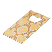 Damasttapete 5 geldkarten flaschenöffner (Rückseite Schrägansicht)