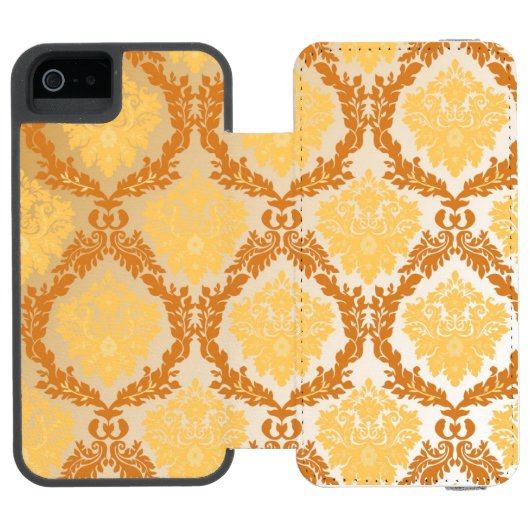 Damasttapete 5 incipio iPhone Geldbeutel-Hülle (Folio Geöffnet)