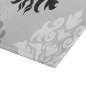 Damastverziertes Montage-Monochrom I Schneidebrett (Ecke)