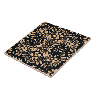 Damaszener Dekor-Fliese 'Midnight Elegance' aus Ke Fliese