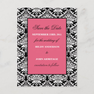 Damaszener Save the Date Ankündigungspostkarte