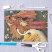 "Damayanti and the Swan" von Warwick Goble Seidenpapier (Handwerk)