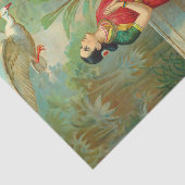 Damayanti und die Swan von Raja Ravi Varma Seidenpapier (Ausschnitt)