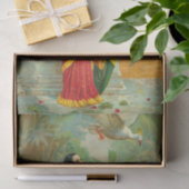 Damayanti und die Swan von Raja Ravi Varma Seidenpapier (Geschenk)