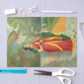 Damayanti und die Swan von Raja Ravi Varma Seidenpapier (Handwerk)