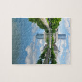 Dambovita Fluss in Bukarest, Rumänien Puzzle (Horizontal)