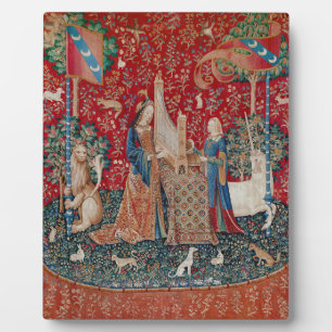 Dame à la Licorne Mittelalterlicher Teppich Hören Fotoplatte