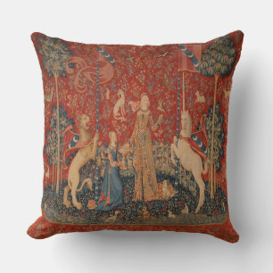 Dame a la licorne Pilze Kissen