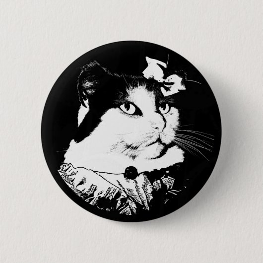 Dame Abigail Cat Button (Vorderseite)