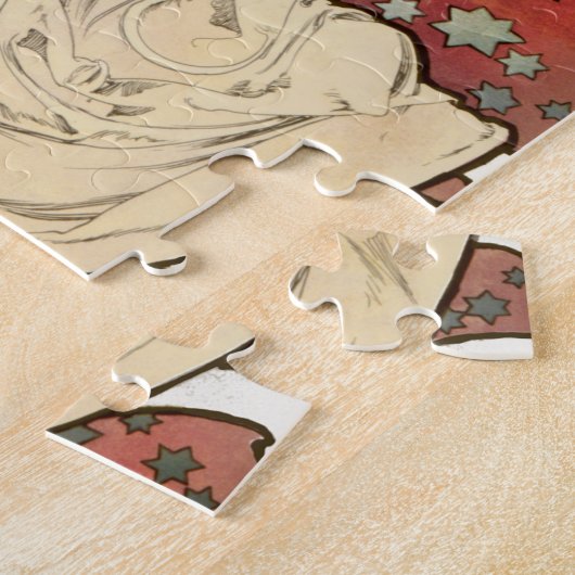 Dame Alphonse-Mucha des Camelias Puzzlespiels Puzzle (Seite)