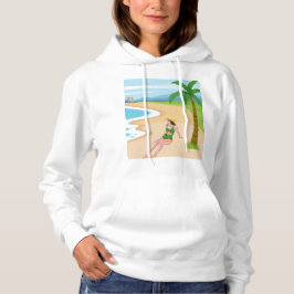 Dame am Strand Hoodie