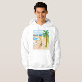 Dame am Strand Hoodie (Vorne ganz)