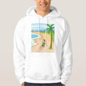 Dame am Strand Hoodie (Vorderseite)