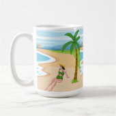 Dame am Strand Kaffeetasse (Links)
