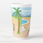 Dame am Strand Milchtasse (Vorderseite)