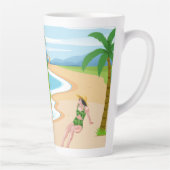 Dame am Strand Milchtasse (Rechts)