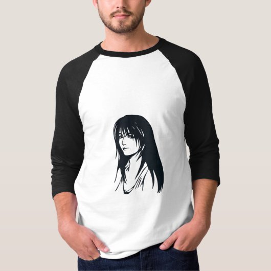Dame Anime T-Shirt (Vorderseite)