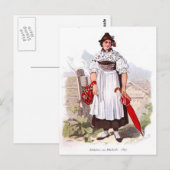 Dame aus München, 1873 Postkarte (Vorne/Hinten)