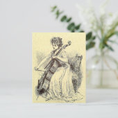 Dame beim Cellospielen Postkarte (Stehend Vorderseite)