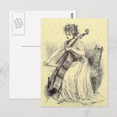 Dame beim Cellospielen Postkarte (Vorne/Hinten)