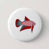 Dame Betta - Veiltail Button (Vorderseite)