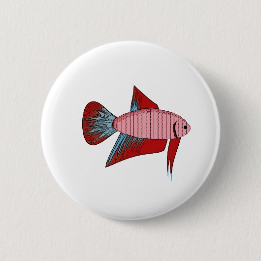 Dame Betta - Veiltail Button (Vorderseite)