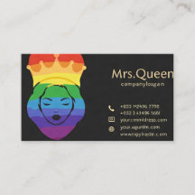 Dame Black Business Card Themes