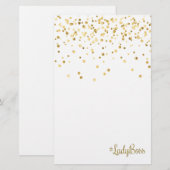 Dame Boss Stationary Briefpapier (Vorne/Hinten)