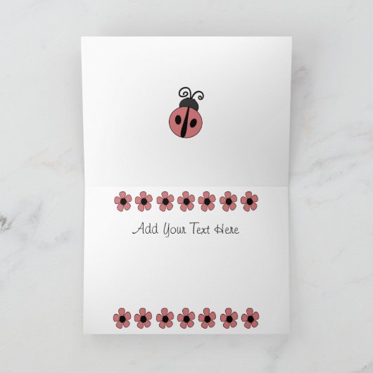 Dame Bug Birthday Karte (Innenseite)