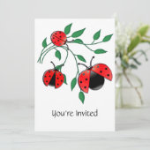 Dame Bug, Dame Bugs Einladung (Stehend Vorderseite)