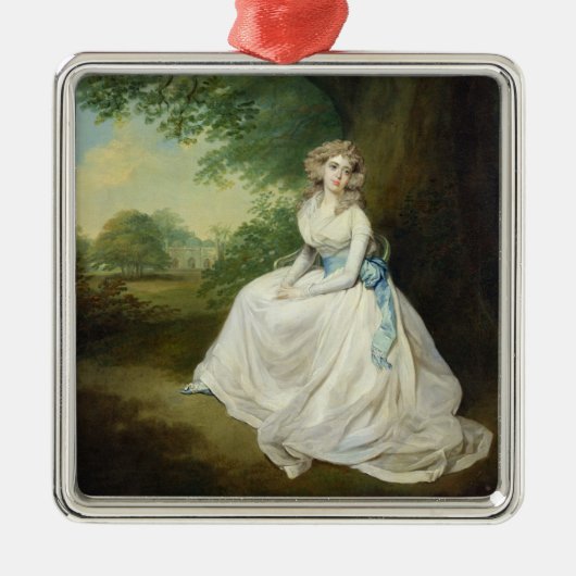 Dame Chambers, c.1789 (Öl auf Leinwand) Silbernes Ornament (Vorne)