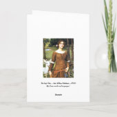 Dame Clare mit einem Kitz Karte (Rückseite)