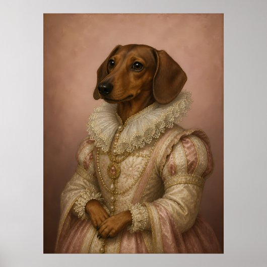Dame Dachshund Poster (Vorne)