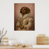 Dame Dachshund Poster (Küche)
