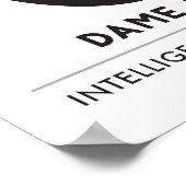 Dame Dame | Symbol for Intelligence and Ingenuity Poster (Ecke)