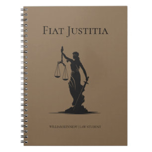 Dame der Justiz-Studienjournal Braun Jurastudent Notizblock