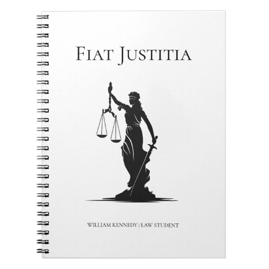 Dame der Justiz-Studienjournal Weiß Rechtsstudenti Notizblock (Vorderseite)