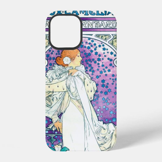 Dame der Kamelien, Alphonse Mucha iPhone Hülle (Rückseite)