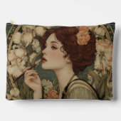Dame der Lilien Jugendstil Zubehörtasche (Vorderseite)