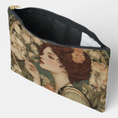 Dame der Lilien Jugendstil Zubehörtasche (Offen)