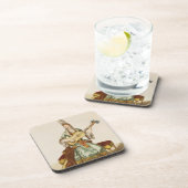 Dame der Qualität die Gitarre, Modegeck spielend, Untersetzer (Rechte Seite)