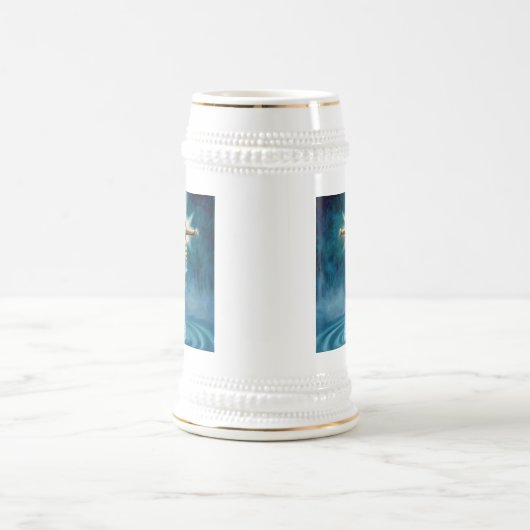 Dame der See-Tasse Bierglas (Mittel)